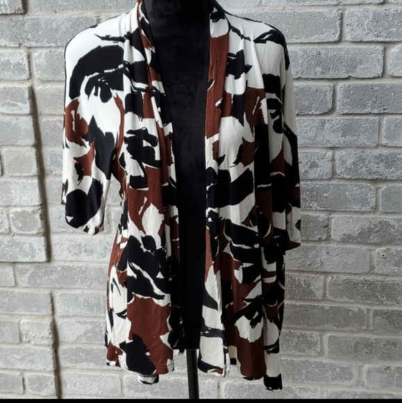 Cold Water Creek Sweater size L cardigan jacket size large Brown Off - Picture 9 of 9